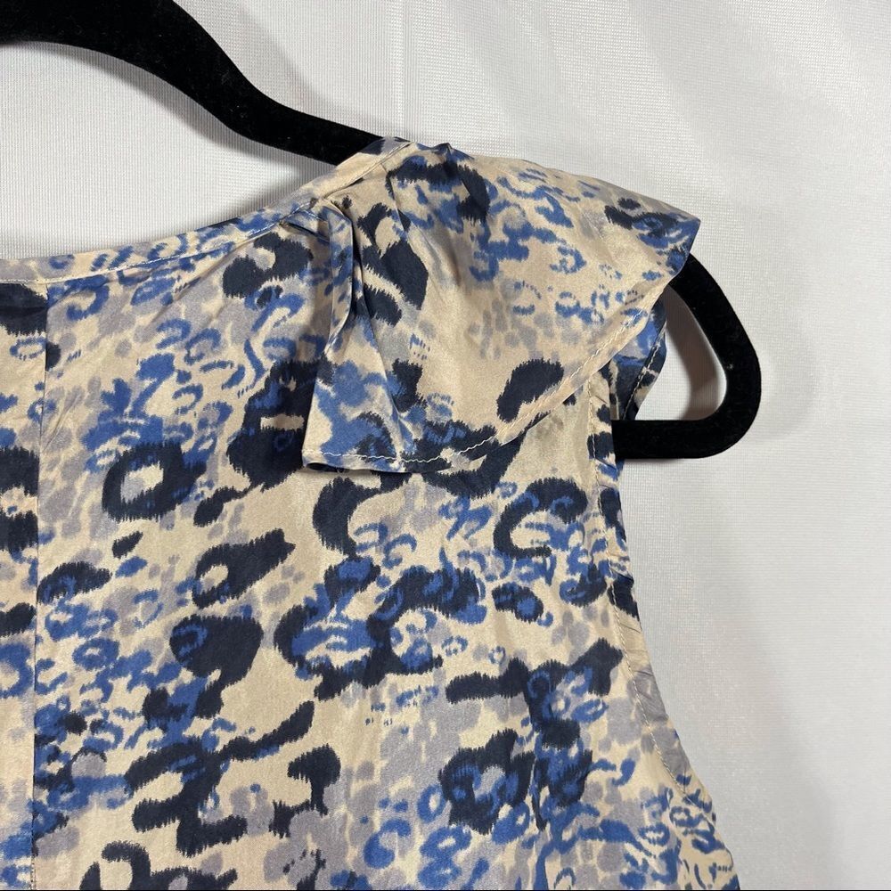 Cabi silk sleeveless cascading ruffle top - Picture 12 of 16